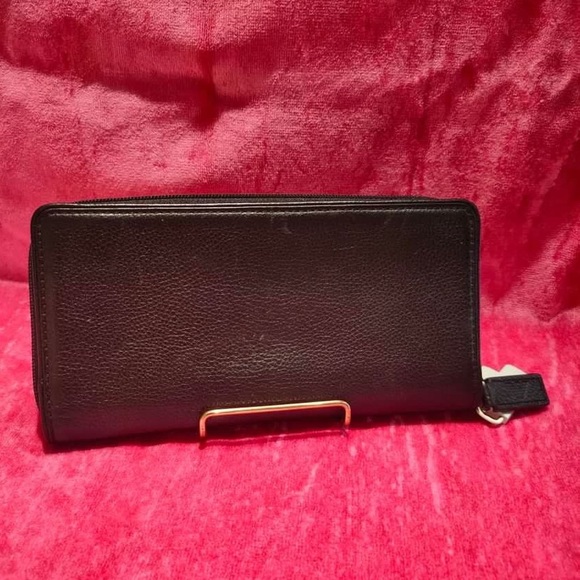Leather Bifold Zipper Wallet - Picture 2 of 4